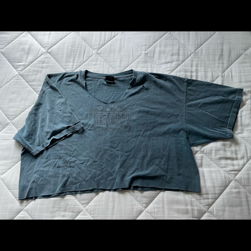 Cropped and Distressed Yosemite Tshirt